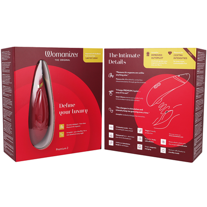 WOMANIZER - PREMIUM 2 CLITORAL STIMULATOR BORDEAUX - ToysByMonk