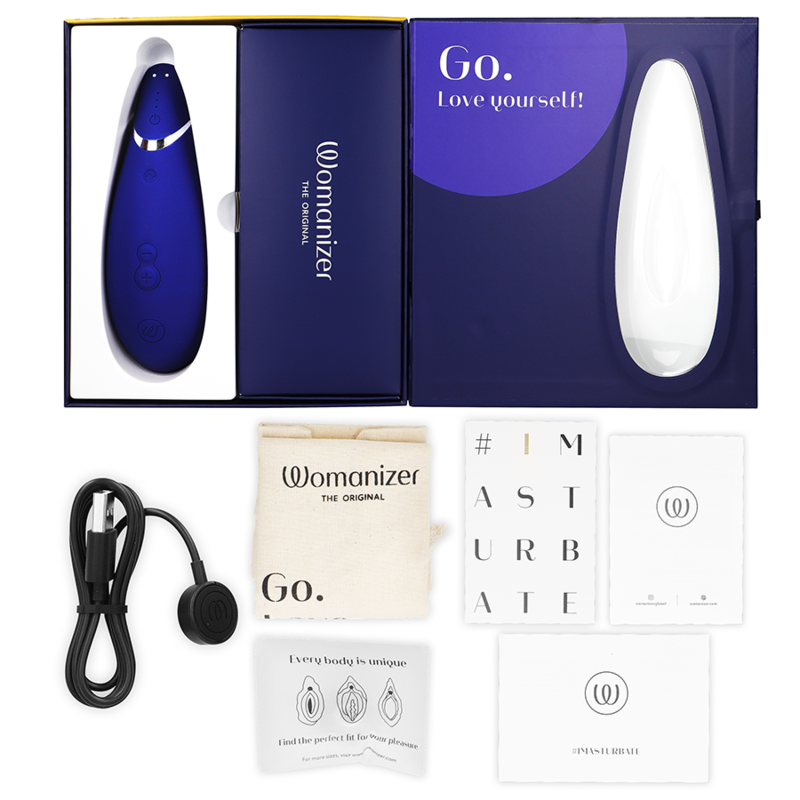 WOMANIZER - PREMIUM 2 CLITORAL STIMULATOR BLUEBERRY - ToysByMonk