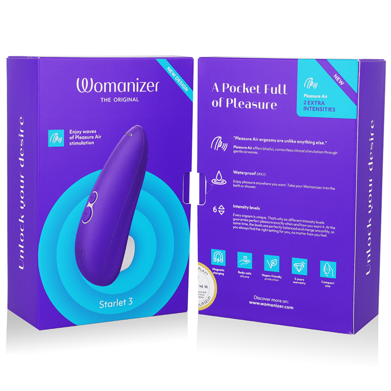 WOMANIZER - STARLET 3 CLITORAL STIMULATOR INDIGO WOMANIZER