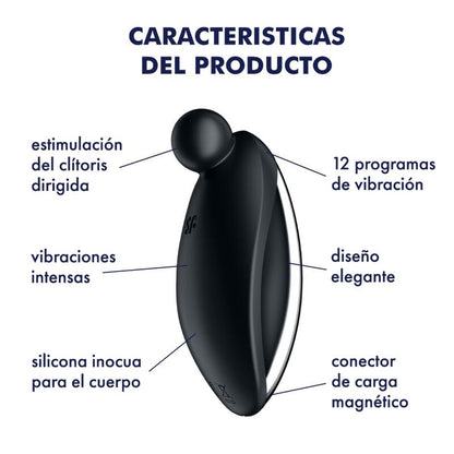 SATISFYER - SPOT ON 2 LAY-ON VIBRATOR BLACK - ToysByMonk