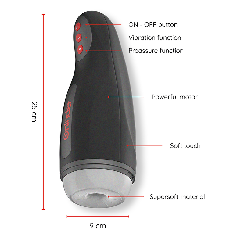ONINDER - SEOUL RECHARGEABLE MALE MASTURBATOR 10 SPEED - FREE APP ONINDER