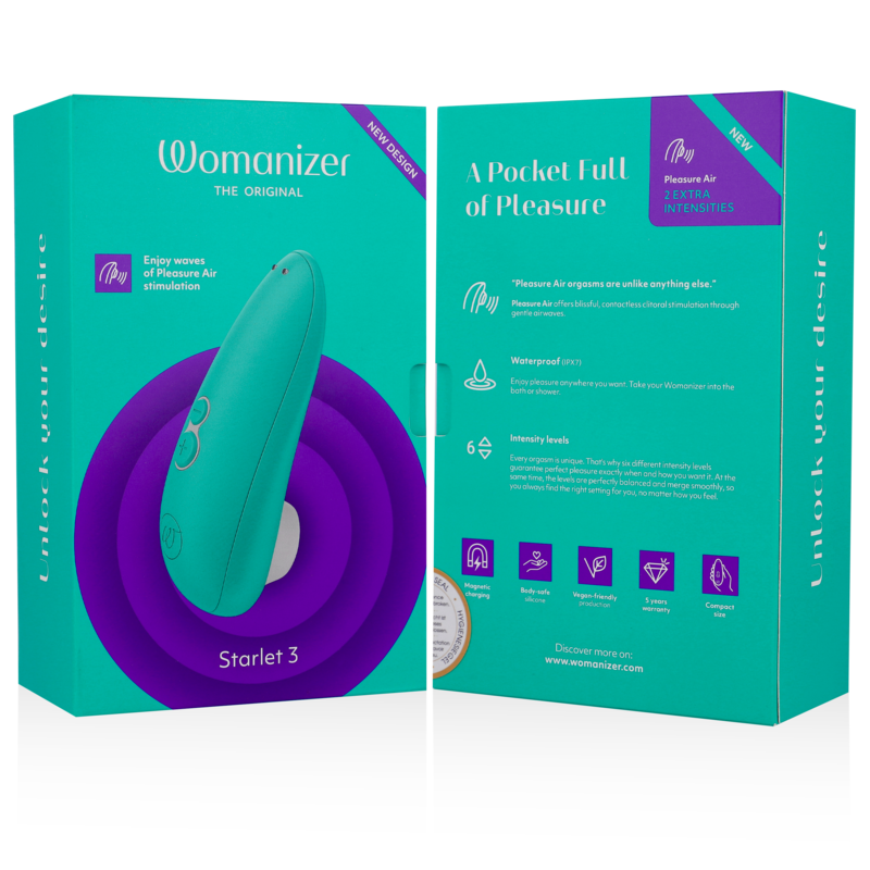 WOMANIZER - STARLET 3 CLITORAL STIMULATOR TURQUOISE WOMANIZER