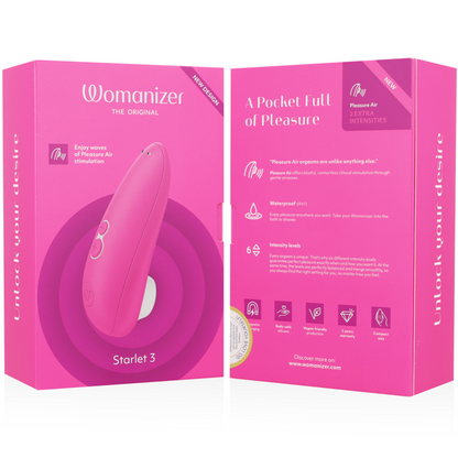 WOMANIZER - STARLET 3 CLITORAL STIMULATOR PINK - ToysByMonk