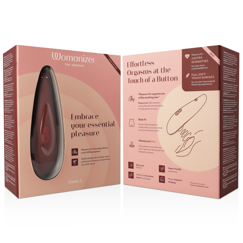 WOMANIZER - CLASSIC 2 CLITORAL STIMULATOR BORDEAUX - ToysByMonk