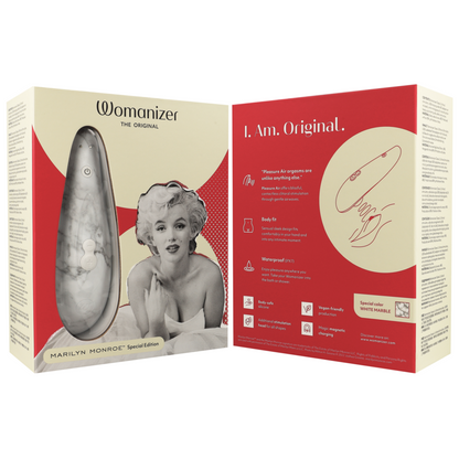 WOMANIZER - MARILYN MONROE CLASSIC 2 CLITORAL STIMULATOR WHITE MARBLE WOMANIZER