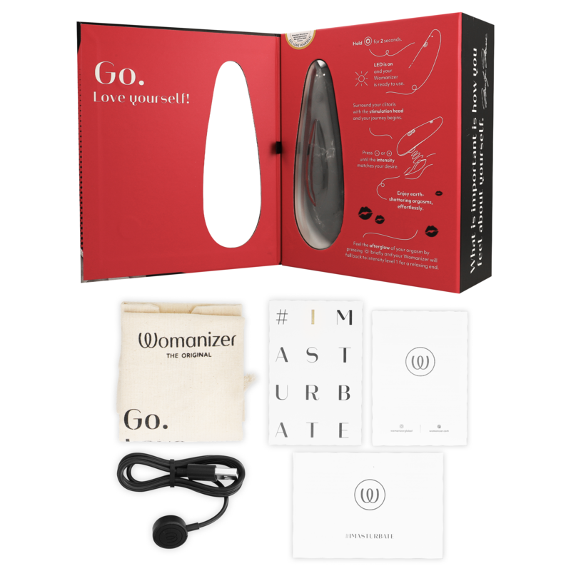 WOMANIZER - MARILYN MONROE CLASSIC 2 CLITORAL STIMULATOR BLACK MARBLE - ToysByMonk