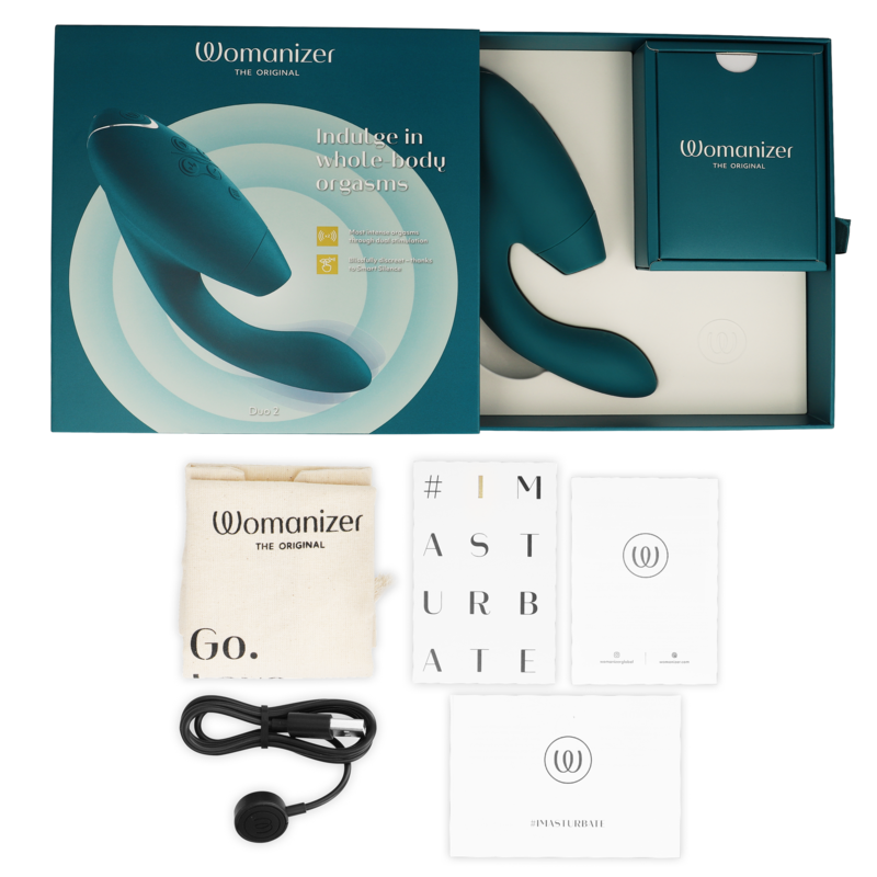 WOMANIZER - DUO 2 STIMULATOR BLUE PETROL - ToysByMonk