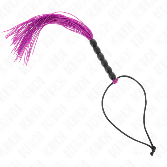 KINK - MINI SILICONEN ZWEEP MET 6 PAARSE KRALEN 26 CM