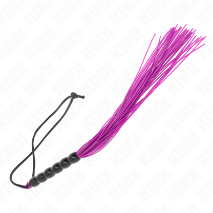 KINK - MINI SILICONEN ZWEEP MET 6 PAARSE KRALEN 26 CM
