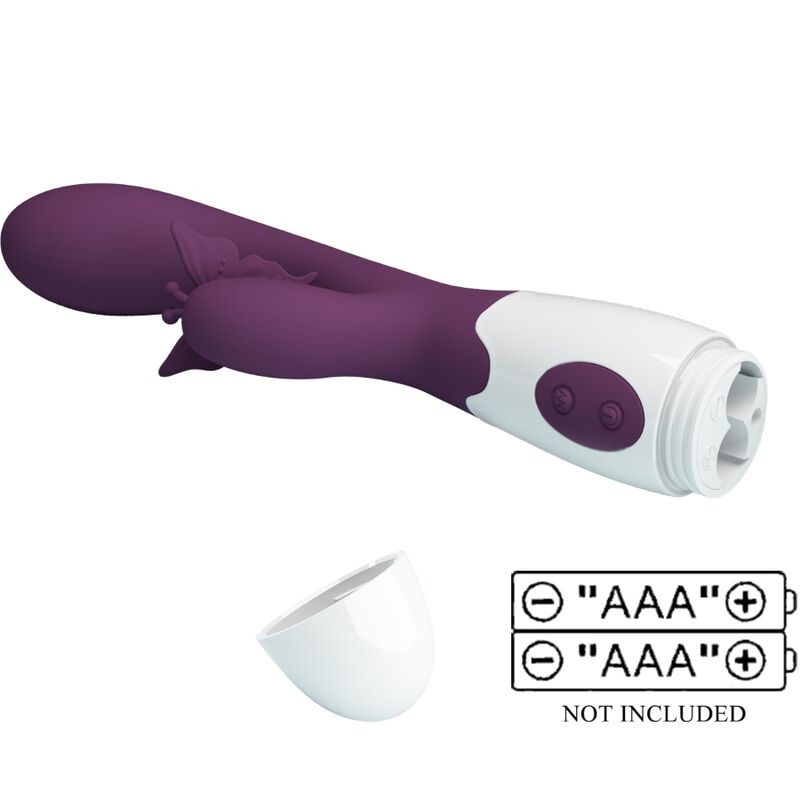 PRETTY LOVE - BUTTERFLY KISS RABBIT VIBRATOR & G-SPOT STIMULATOR PURPLE PRETTY LOVE FLIRTATION
