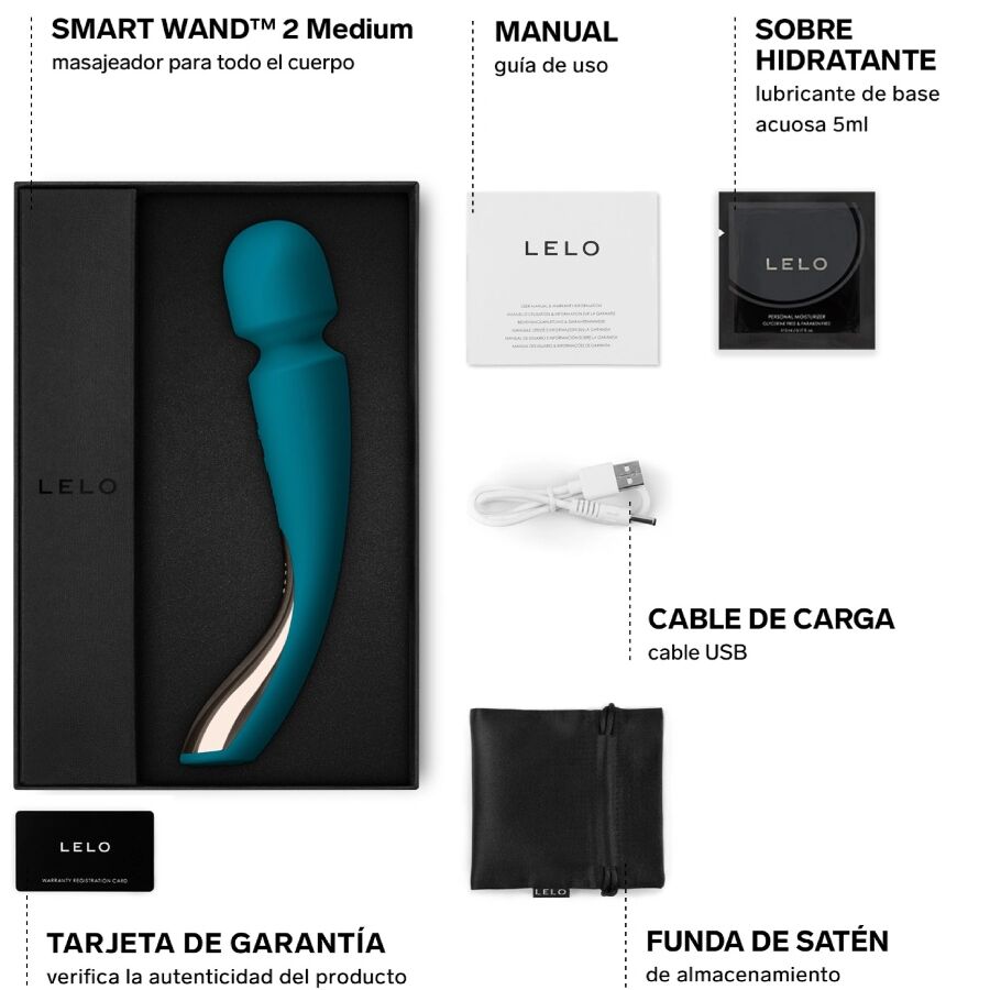 LELO - SMART MEDIUM WAND 2 AQUA GREEN MASSAGER LELO