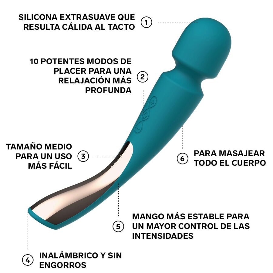 LELO - SMART MEDIUM WAND 2 AQUA GREEN MASSAGER LELO