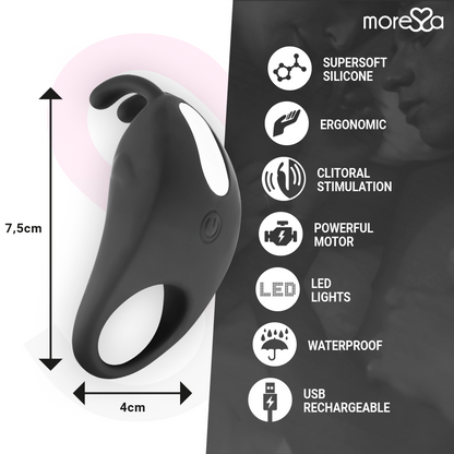MORESSA - BRAD PREMIUM SILICONE RECHARGEABLE BLACK MORESSA