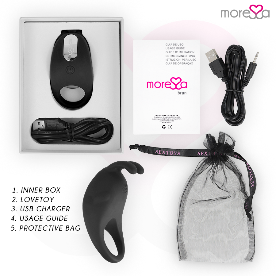 MORESSA - BRAD PREMIUM SILICONE RECHARGEABLE BLACK MORESSA