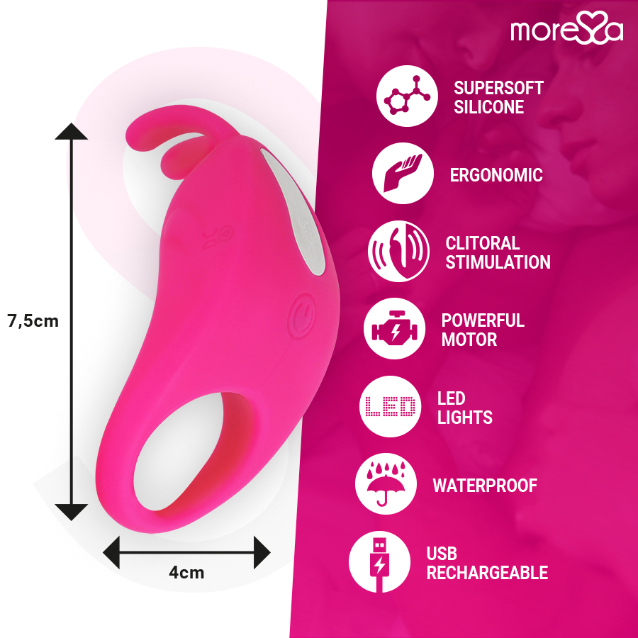 MORESSA - BRAD PREMIUM SILICONE RECHARGEABLE PINK MORESSA