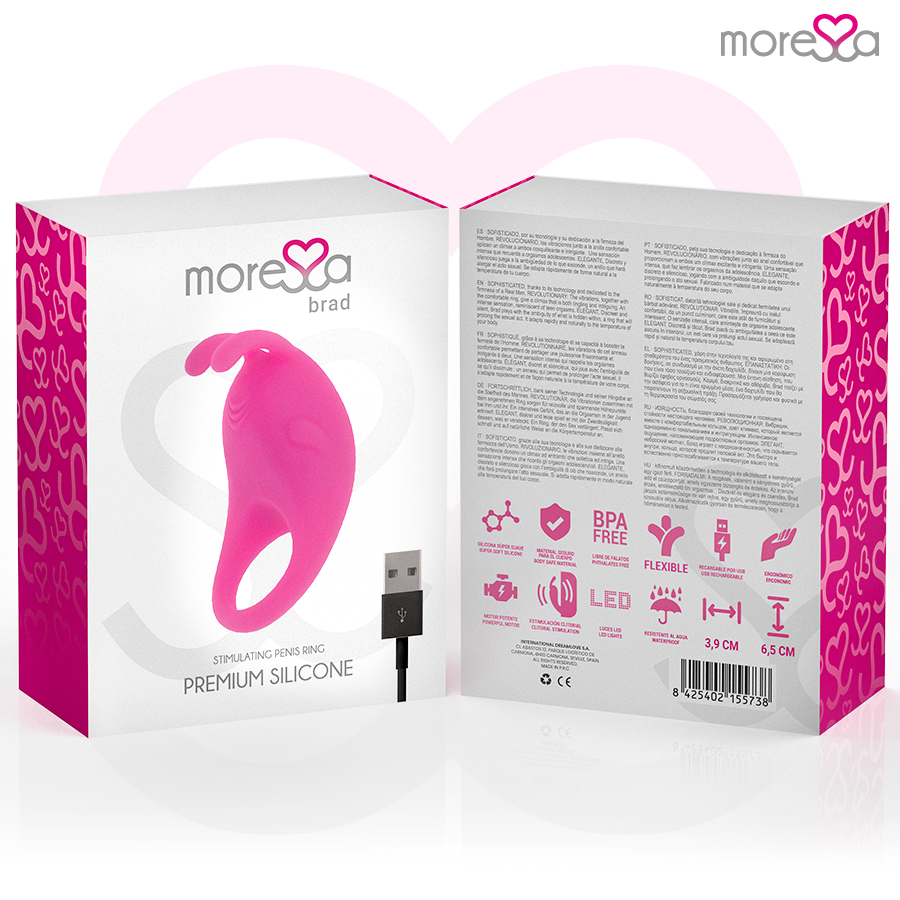 MORESSA - BRAD PREMIUM SILICONE RECHARGEABLE PINK MORESSA
