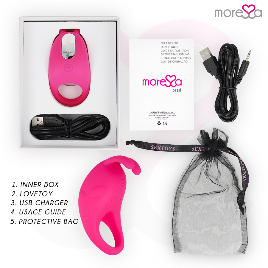 MORESSA - BRAD PREMIUM SILICONE RECHARGEABLE PINK MORESSA