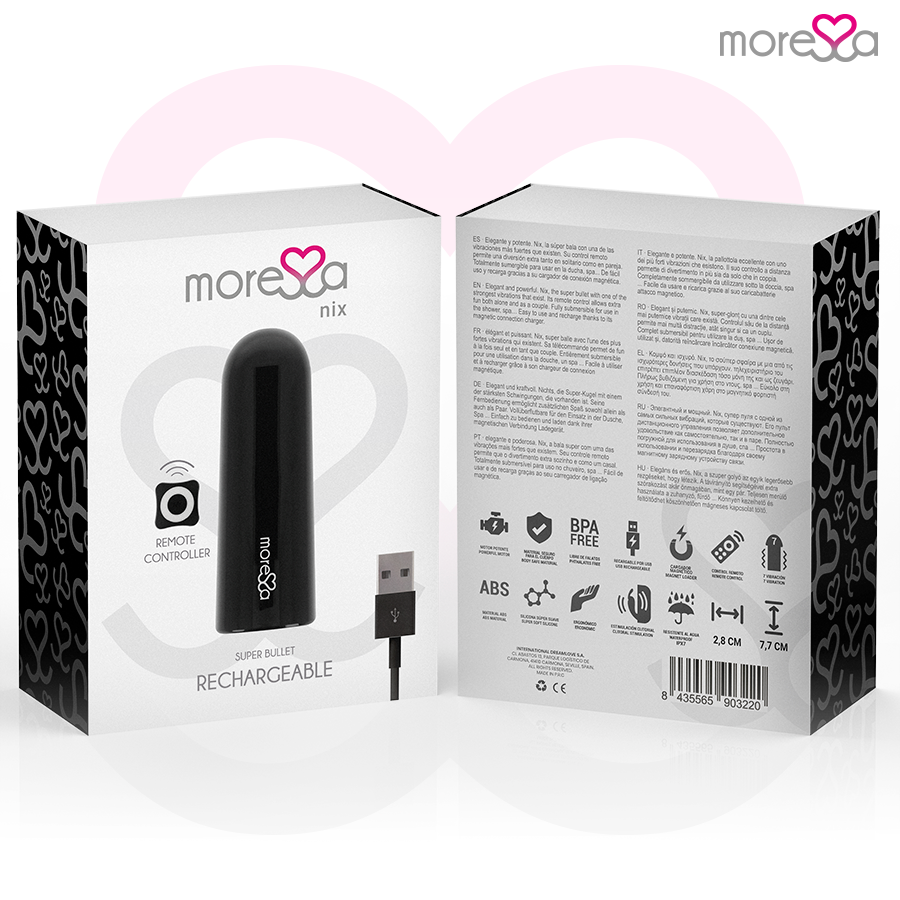 MORESSA - NIX VIBRATOR REMOTE CONTROL BLACK MORESSA