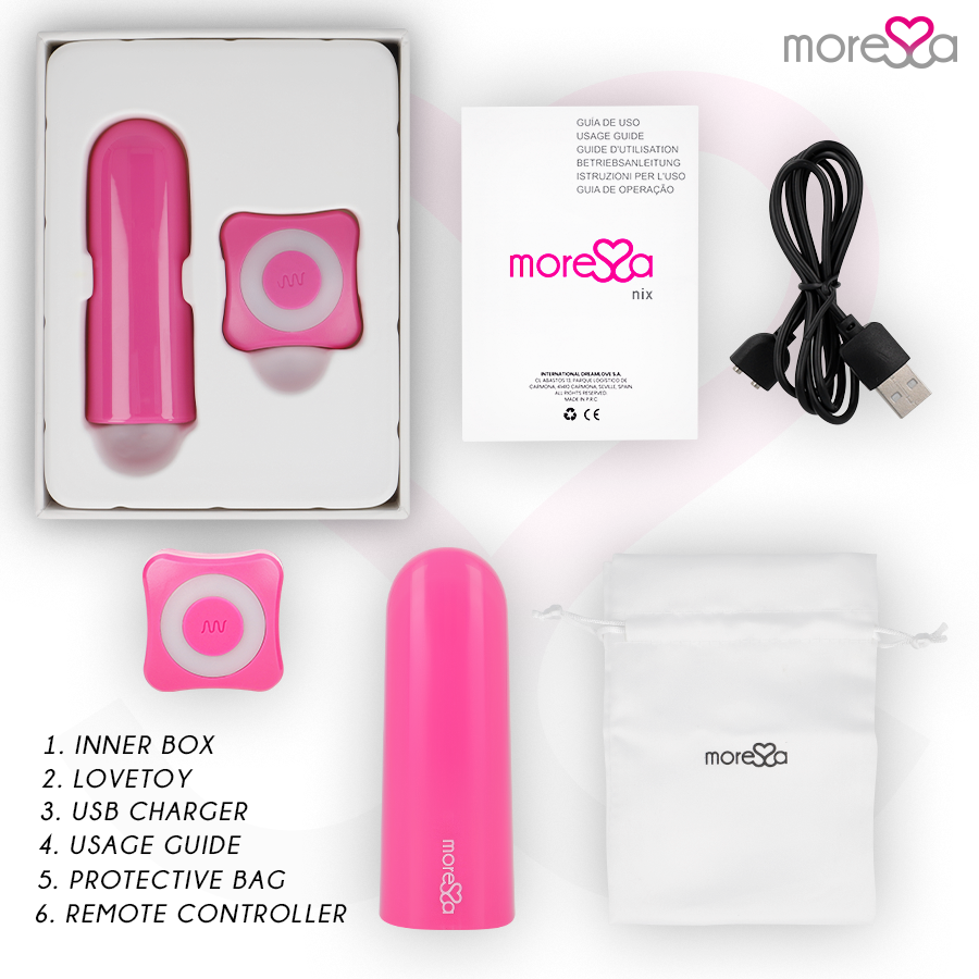 MORESSA - NIX VIBRATOR REMOTE CONTROL PINK MORESSA