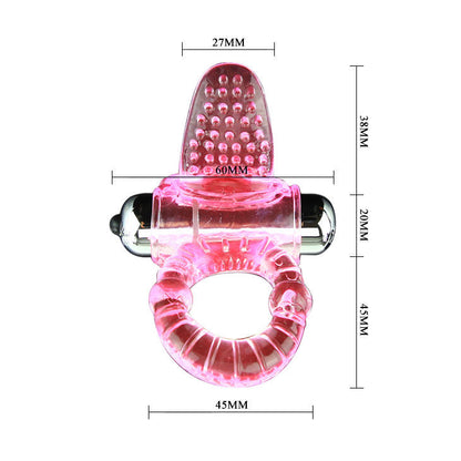 BAILE - SWEET ABS 10 RHYTHMS RING PINK VIBRATOR PENIS RING BAILE FOR HIM