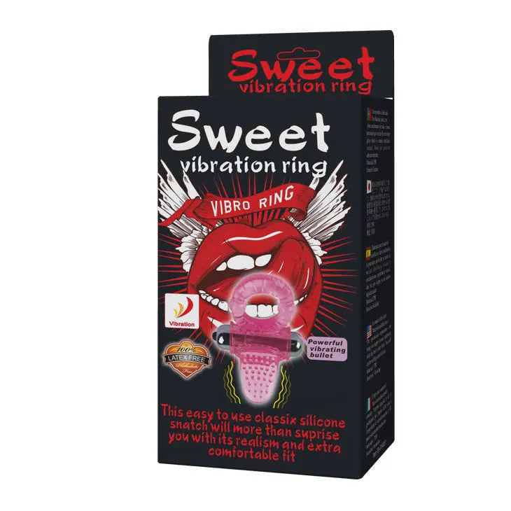 BAILE - SWEET ABS 10 RHYTHMS RING PINK VIBRATOR PENIS RING BAILE FOR HIM