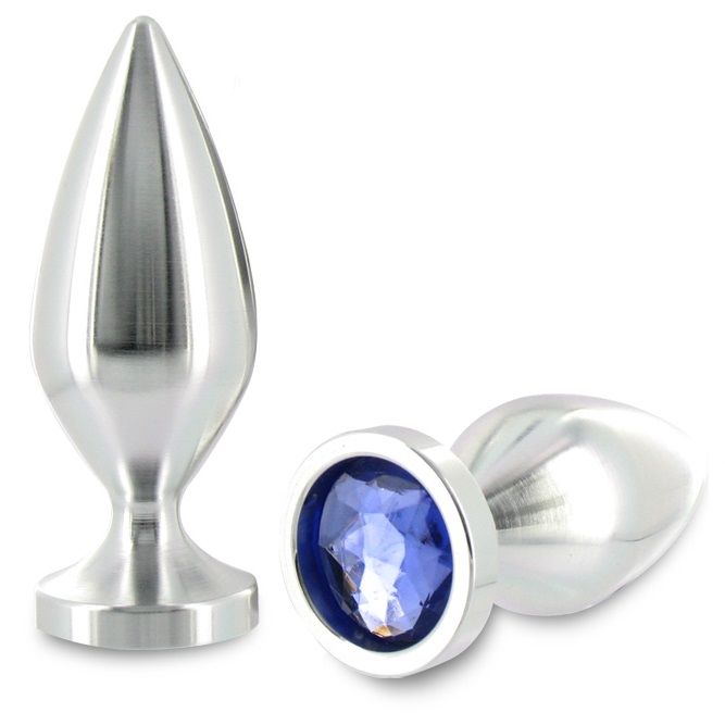 METAL HARD - ANAL PLUG ALIMINUM CRYSTAL COLOR SMALL 5.71 CM METAL HARD