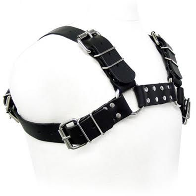 LEATHER BODY - BLACK BULL DOG HARNESS LEATHER BODY