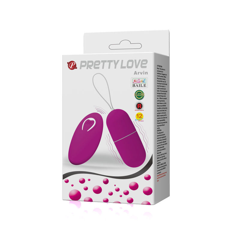 PRETTY LOVE - VIBRATING EGG ARVIN REMOTE CONTROL 12V PRETTY LOVE FLIRTATION