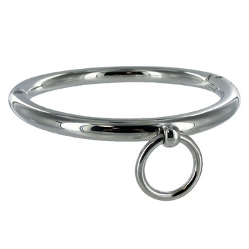 METAL HARD - BDSM NECKLACE WITH RING 18CM METAL HARD