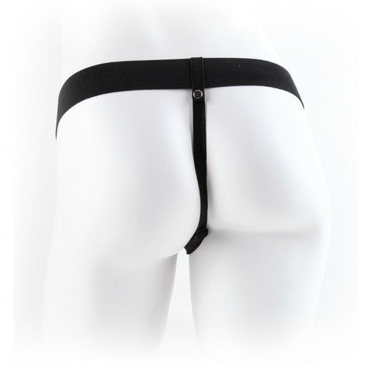 FETISH FANTASY SERIES - SERIES 11 HOLLOW STRAP-ON VIBRATING WITH BALLS 27.9CM FLESH FETISH FANTASY SERIES