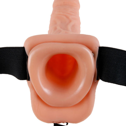FETISH FANTASY SERIES - SERIES 11 HOLLOW STRAP-ON VIBRATING WITH BALLS 27.9CM FLESH FETISH FANTASY SERIES