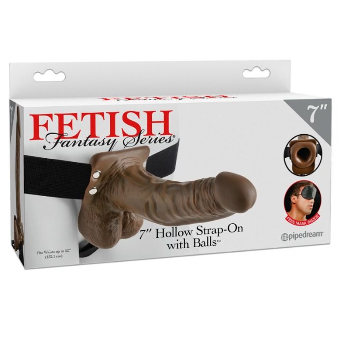 FETISH FANTASY SERIES - SERIES 7 HOLLOW STRAP-ON WITH BALLS FETISH FANTASY SERIES