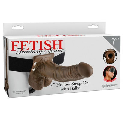 FETISH FANTASY SERIES - SERIES 7 HOLLOW STRAP-ON WITH BALLS FETISH FANTASY SERIES
