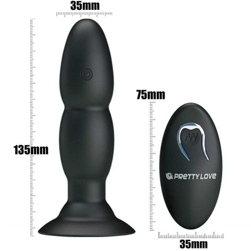 PRETTY LOVE - PLUG VIBRATOR AND ROTATION BY REMOTE CONTROL PRETTY LOVE BOTTOM