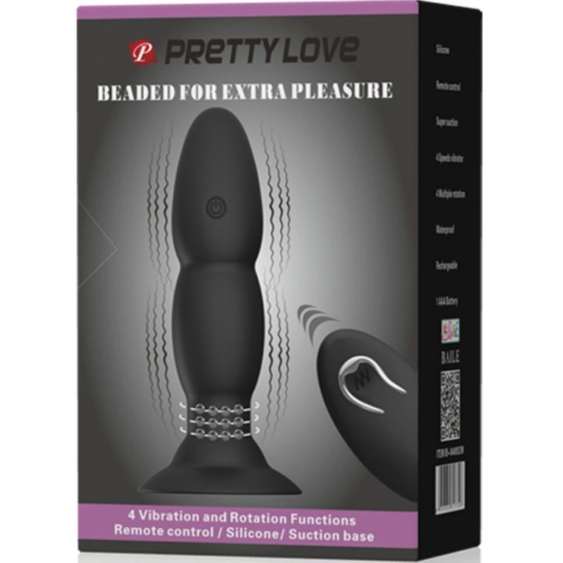 PRETTY LOVE - PLUG VIBRATOR AND ROTATION BY REMOTE CONTROL PRETTY LOVE BOTTOM