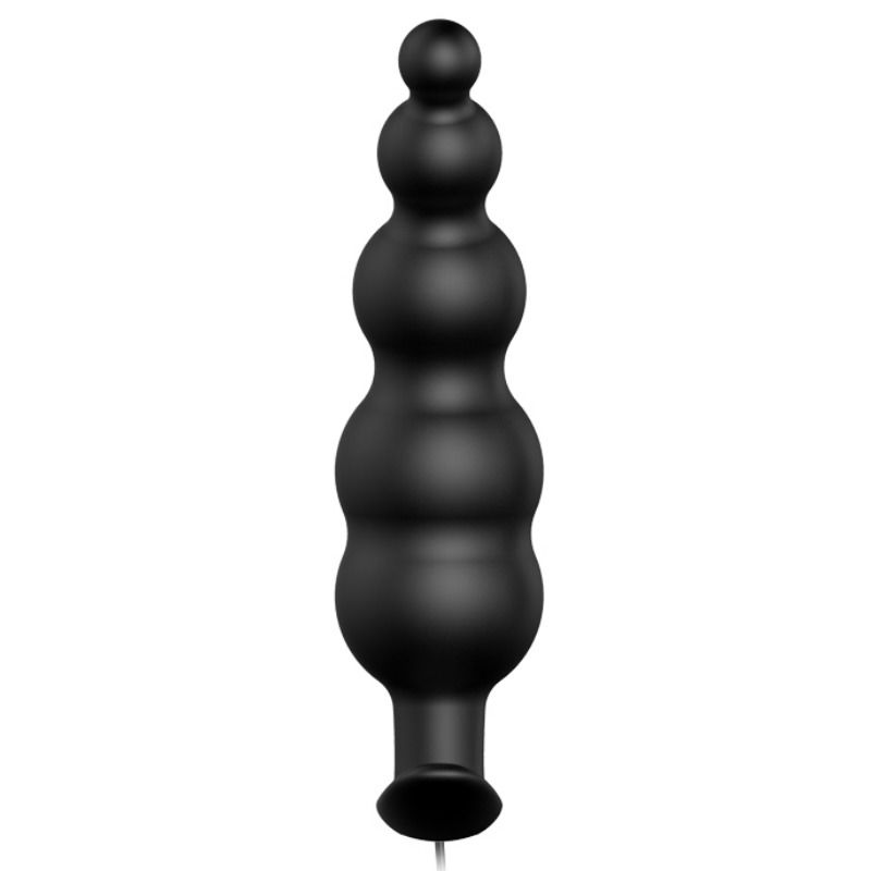 PRETTY LOVE - ANAL PLUG SILICONE EXTRA STIMULATION AND 12 VIBRATION MODES BLACK PRETTY LOVE BOTTOM