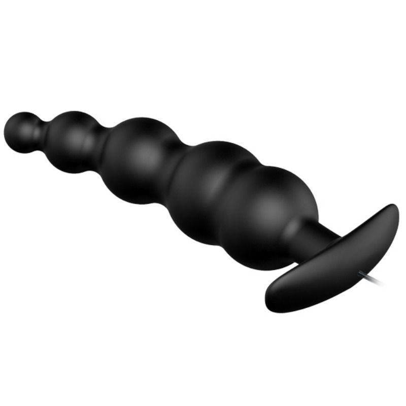 PRETTY LOVE - ANAL PLUG SILICONE EXTRA STIMULATION AND 12 VIBRATION MODES BLACK - ToysByMonk
