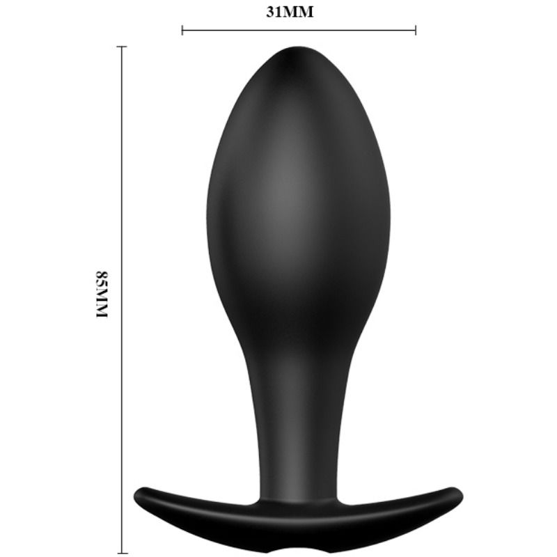 PRETTY LOVE - ANAL PLUG ANCHOR FORM SILICONE 12 VIBRATION MODES BLACK PRETTY LOVE BOTTOM