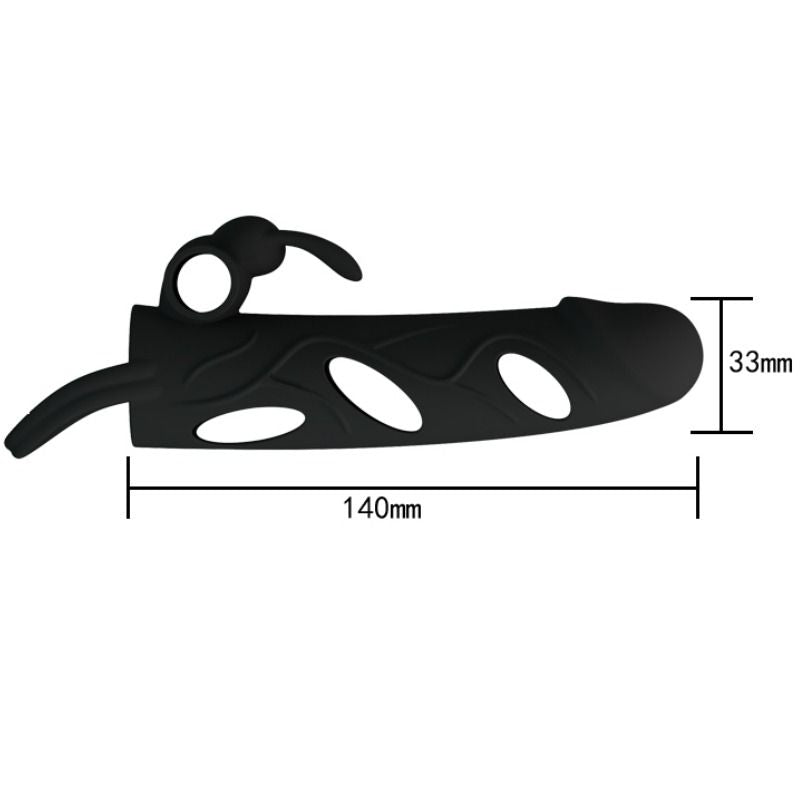 PRETTY LOVE - SILICONE COVER WITH VIBRATION 14 CM 1.0 PRETTY LOVE MALE