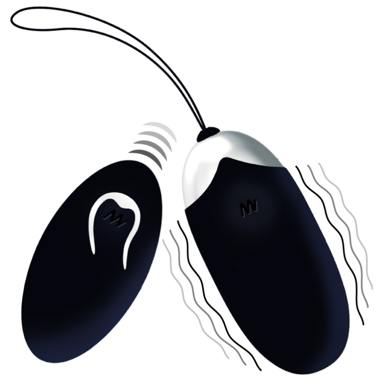 INTENSE - FLIPPY II VIBRATING EGG WITH REMOTE CONTROL BLACK INTENSE COUPLES TOYS