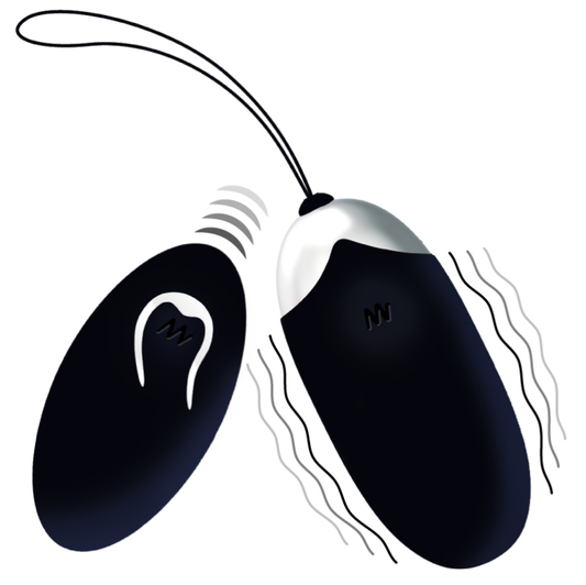 INTENSE - FLIPPY II VIBRATING EGG WITH REMOTE CONTROL BLACK INTENSE COUPLES TOYS