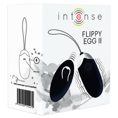 INTENSE - FLIPPY II VIBRATING EGG WITH REMOTE CONTROL BLACK INTENSE COUPLES TOYS