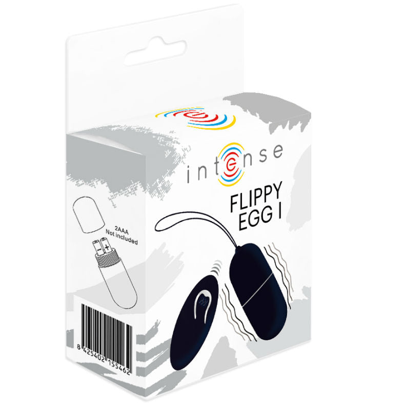 INTENSE - FLIPPY I VIBRATING EGG WITH REMOTE CONTROL BLACK INTENSE COUPLES TOYS