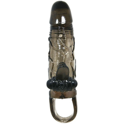 BAILE - BRAVE MAN PENIS COVER WITH CLIT AND ANAL STIMULATION DOUBLE BULLET BLACK 16.5 CM BAILE FOR HIM