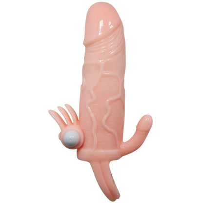BAILE - BRAVE MAN PENIS COVER WITH CLIT AND ANAL STIMULATION FLESH 16.5 CM BAILE FOR HIM