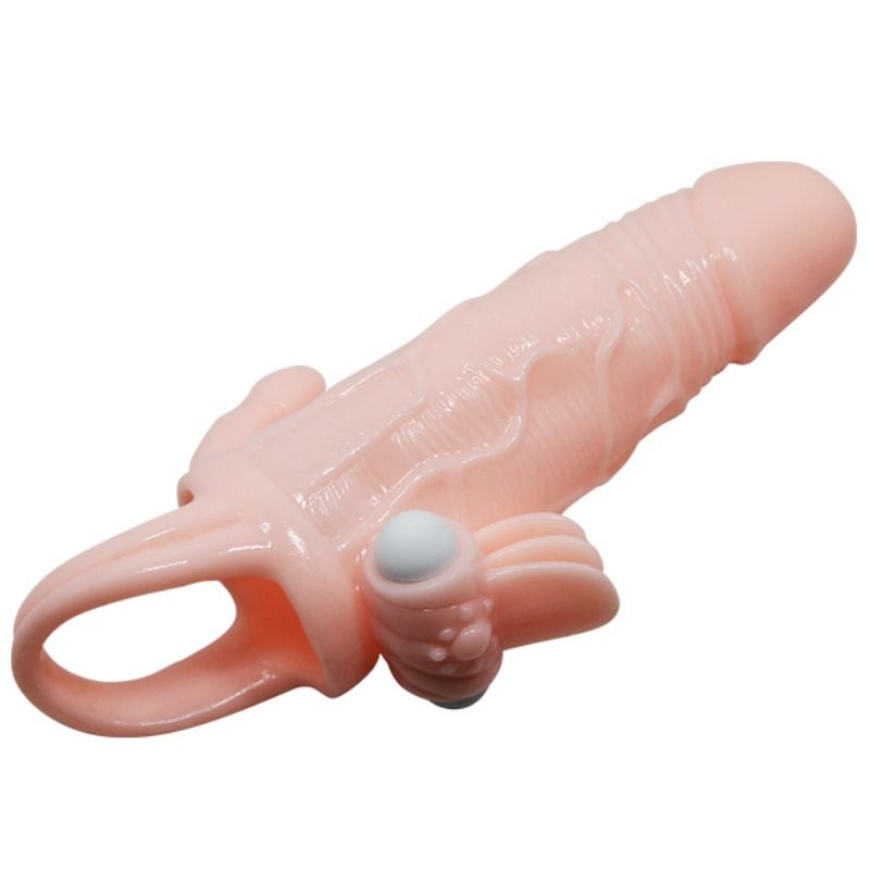 BAILE - BRAVE MAN PENIS COVER WITH CLIT AND ANAL STIMULATION FLESH 16.5 CM BAILE FOR HIM