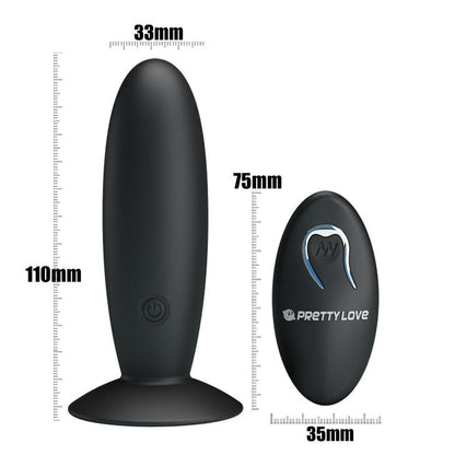 PRETTY LOVE - RECHARGEABLE ANAL PLUG WITH VIBRATION AND CONTROL PRETTY LOVE BOTTOM