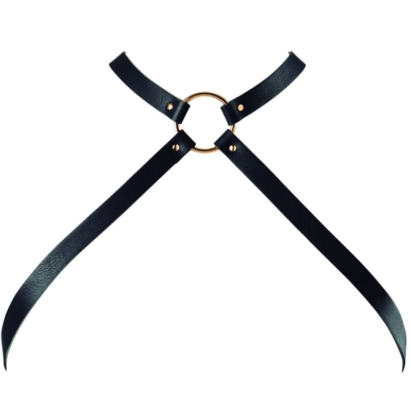BIJOUX - INDISCRETS MAZE CROSSED CHEST HARNESS BLACK BIJOUX MAZE