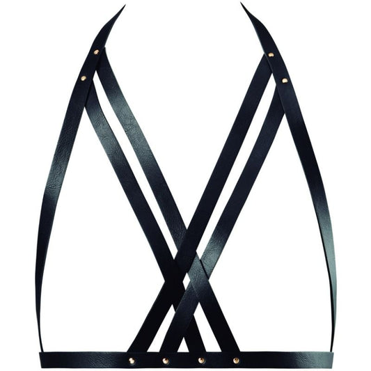 BIJOUX INDISCRETS MAZE - HALTER BRA HARNESS BLACK BIJOUX MAZE