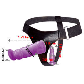 BAILE - LILAC FEMALE ANAL AND VAGINAL HARNESS GPOINT 17 CM BAILE